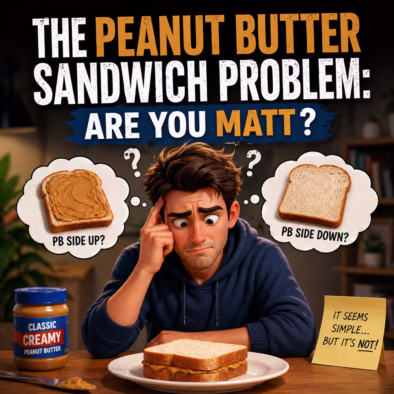The Peanut Butter Sandwich Problem: Are You Matt?